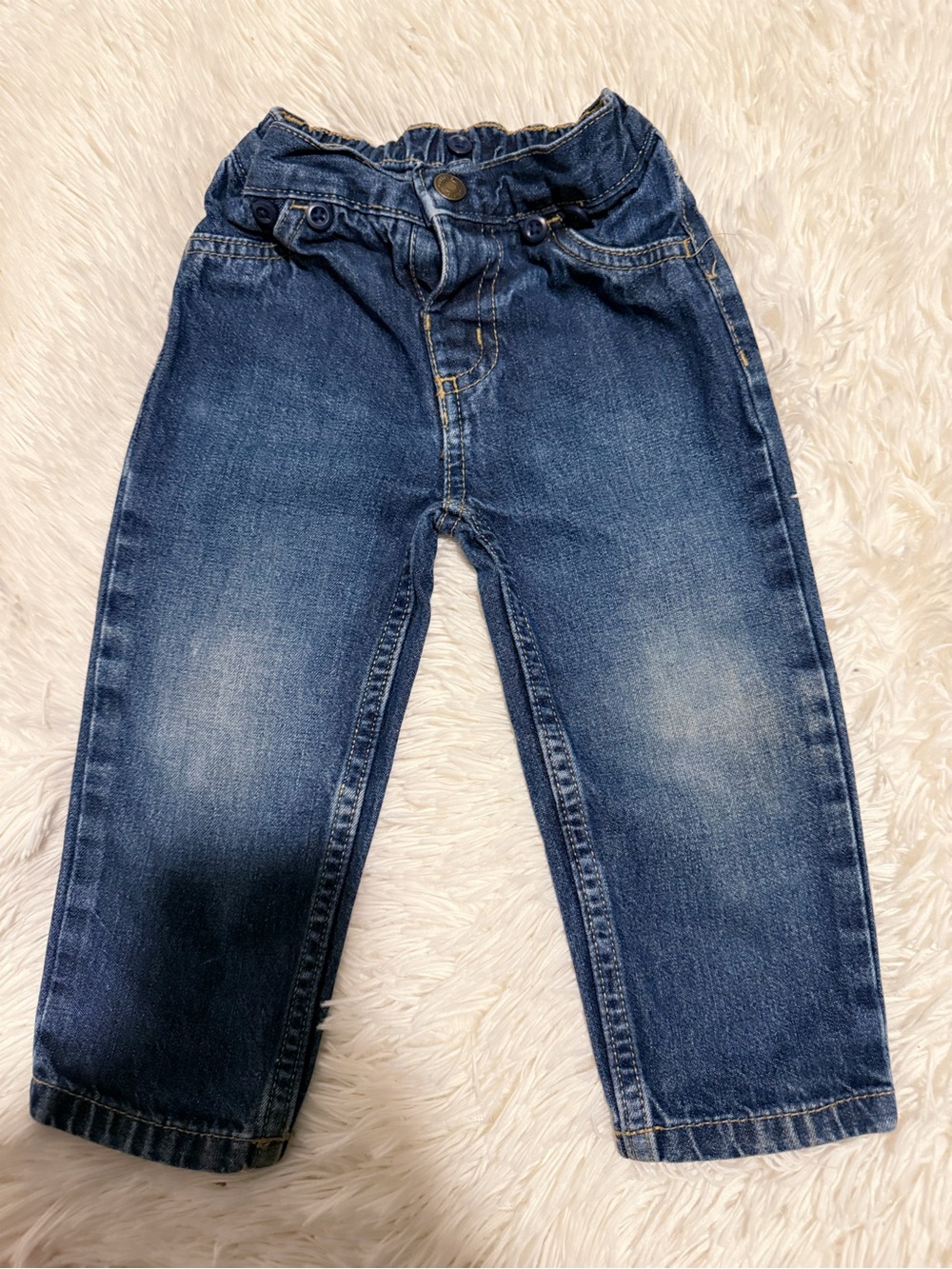Carter's Blue Elastic-Waist Baby Denim Pants